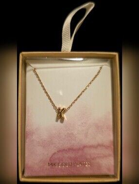 14K Gold Plated Initial K Necklace